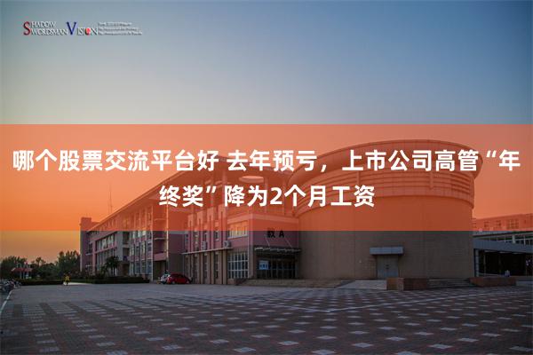 哪个股票交流平台好 去年预亏，上市公司高管“年终奖”降为2个月工资