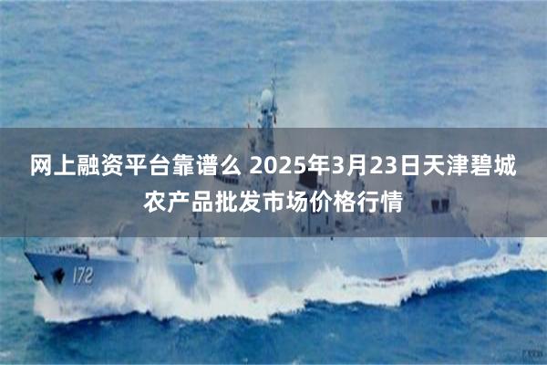 网上融资平台靠谱么 2025年3月23日天津碧城农产品批发市场价格行情