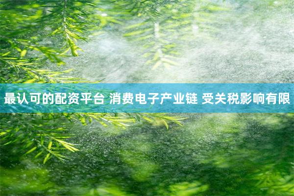 最认可的配资平台 消费电子产业链 受关税影响有限