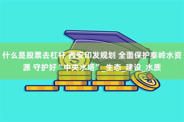 什么是股票去杠杆 西安印发规划 全面保护秦岭水资源 守护好“中央水塔”_生态_建设_水质