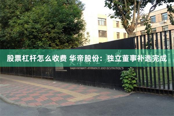股票杠杆怎么收费 华帝股份：独立董事补选完成