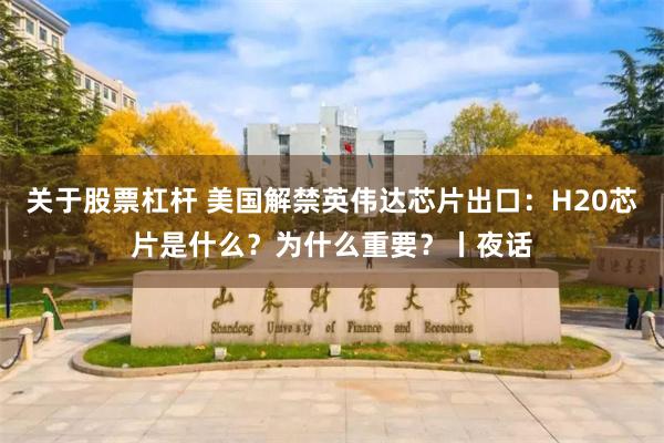 关于股票杠杆 美国解禁英伟达芯片出口：H20芯片是什么？为什么重要？丨夜话