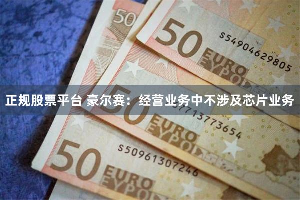 正规股票平台 豪尔赛：经营业务中不涉及芯片业务